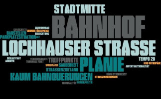 Wortwolke "Was gefällt Ihnen in Puchheim am wenigsten?"