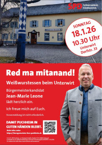Plakat Red ma mitanand! 18.1.2026 Unterwirt